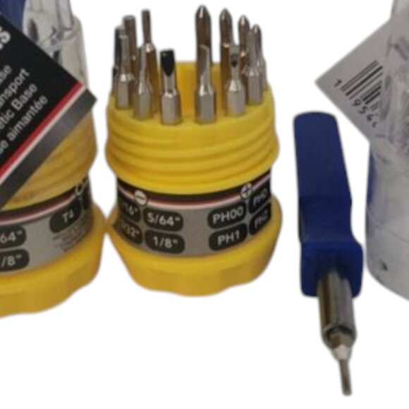 14-In-1 Mini-Screwdriver Set Slot Phillips with Magnetic Handle & Case - Picture 4 of 5